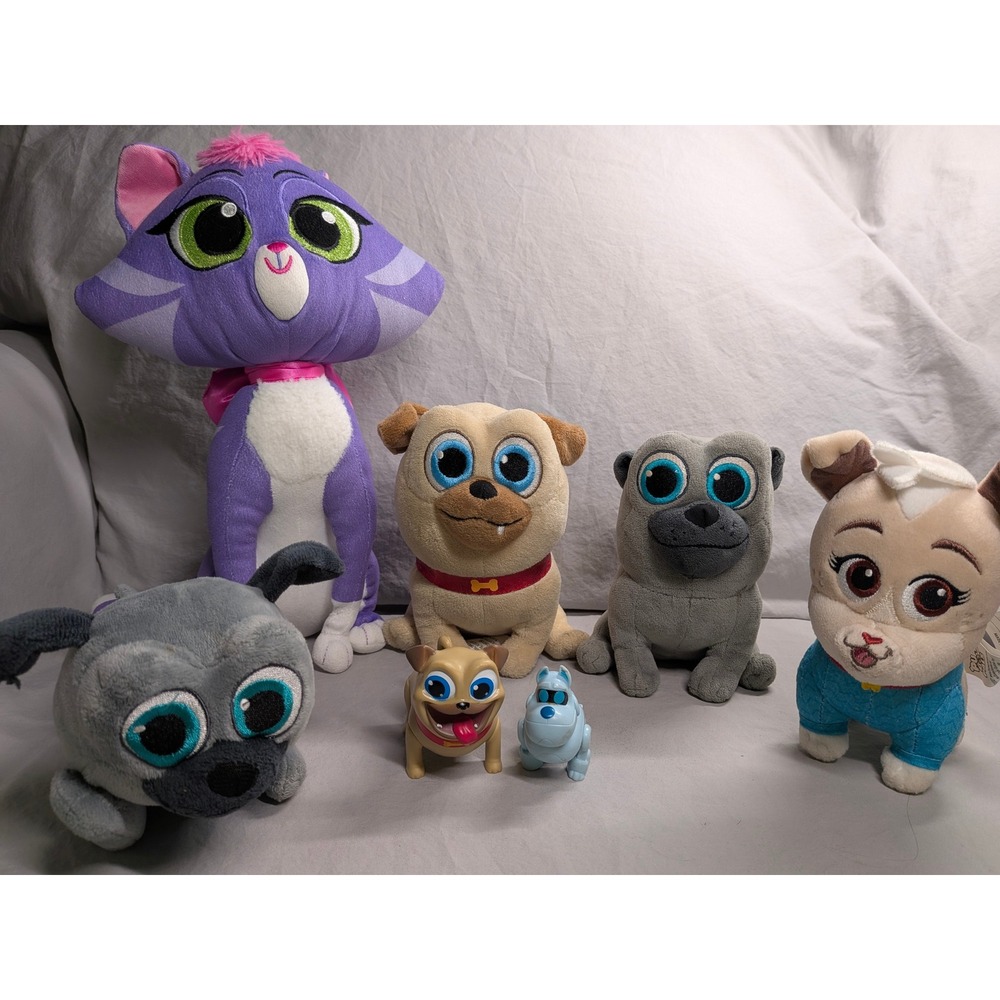 Disney Junior Puppy Dog Pals Plush and Figure Lot Bingo Rolly Hissy Keia ARF